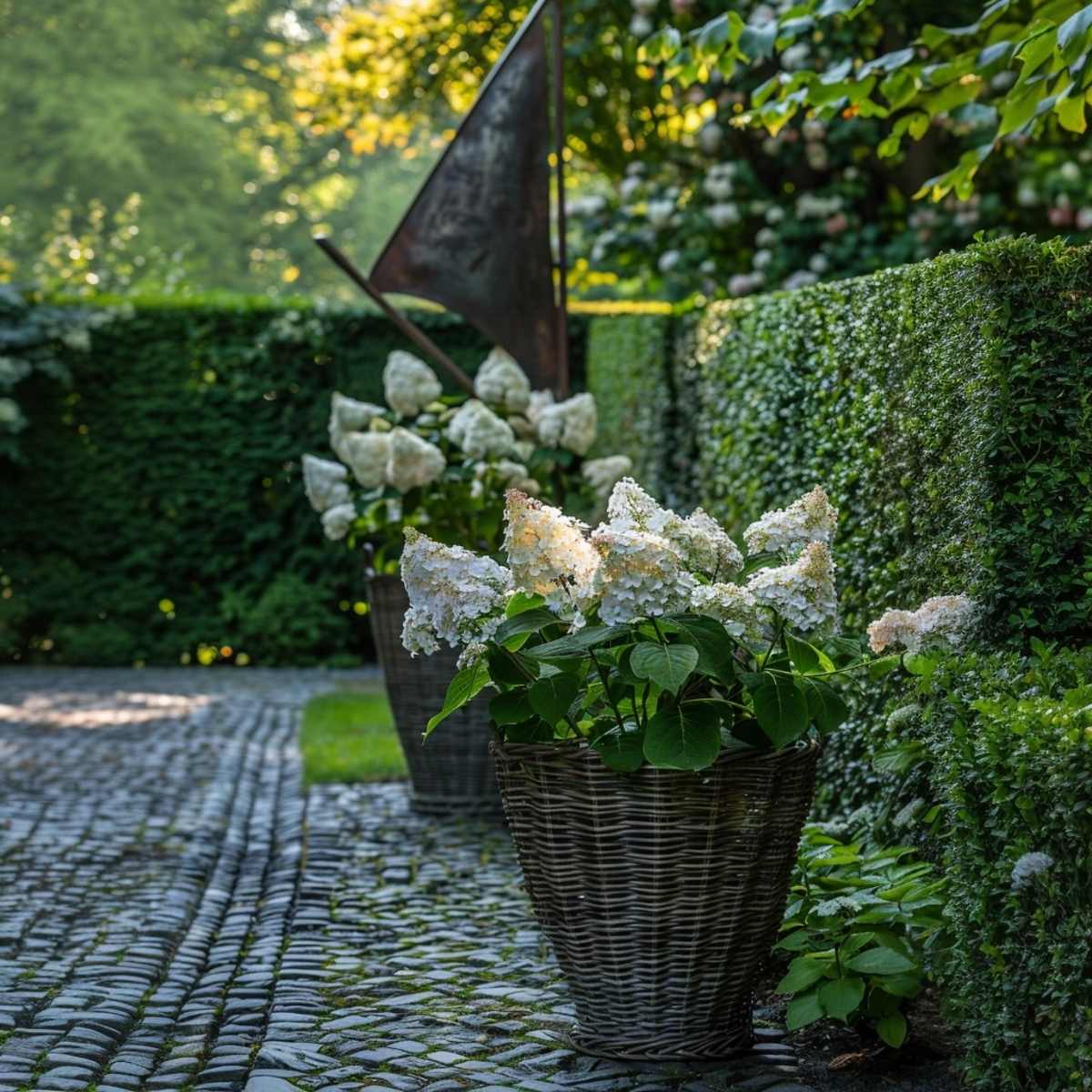 Florastore Hortensie - 2 Stk - Hydrangea Paniculata 'Early Harry' - Höhe 25-40Cm - ⌀19Cm