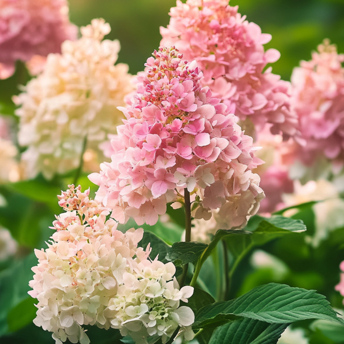 Florastore Hortensie - 3 Stk - Hydrangea Paniculata 'Pink Lady' - Höhe 25-40Cm - ⌀9Cm