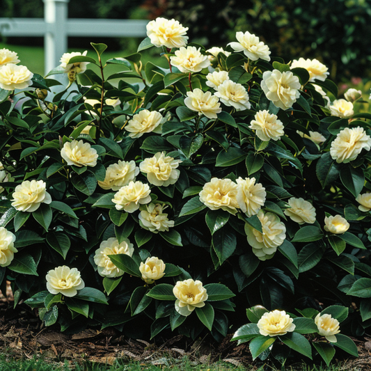 Florastore Japanische Rose - Camellia Japonica 'Brush Field' - Höhe 50-60Cm - ⌀15Cm