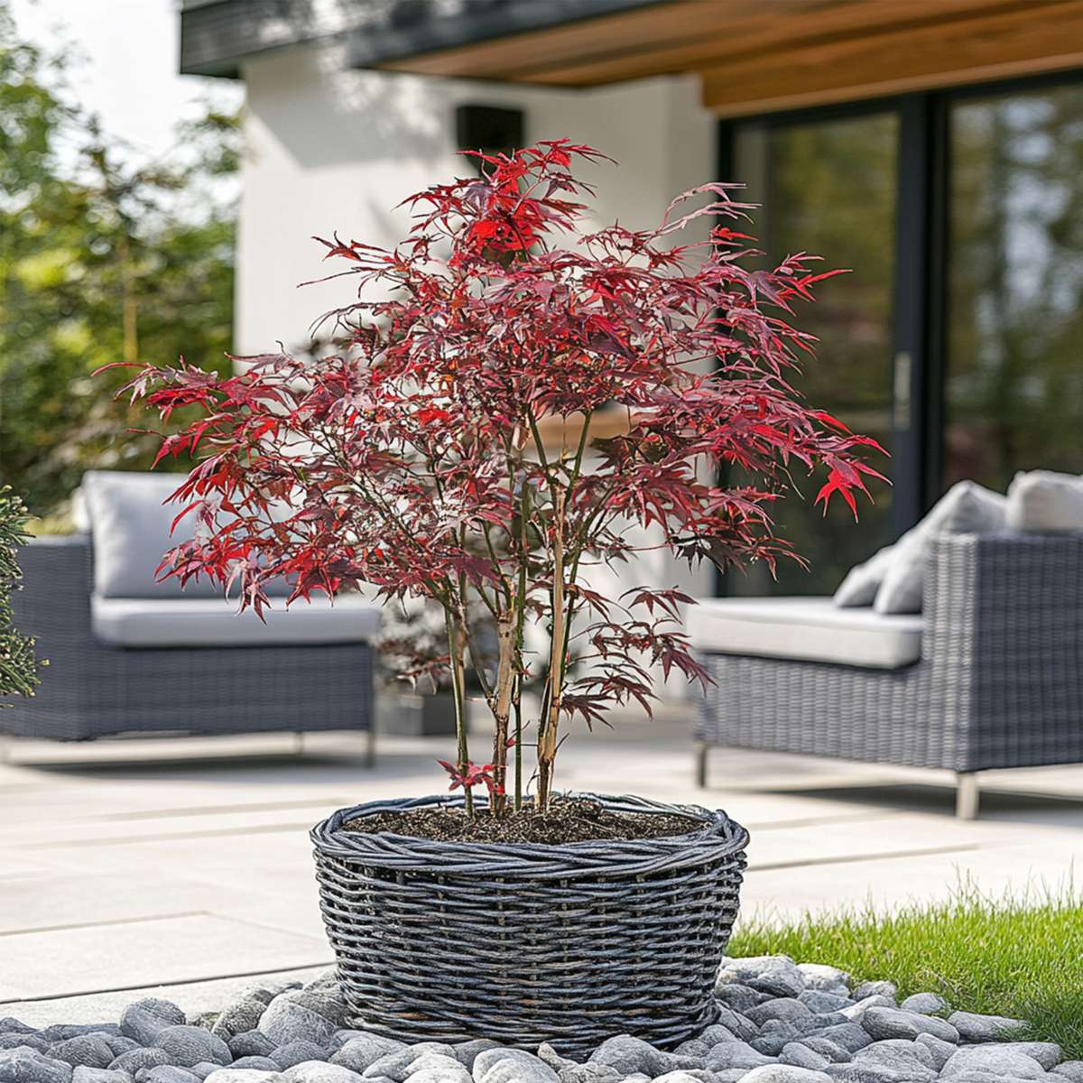 Florastore Japanischer Ahorn - 2 Stk - Acer Palmatum 'Starfish' - Höhe 60-70Cm - ⌀19Cm