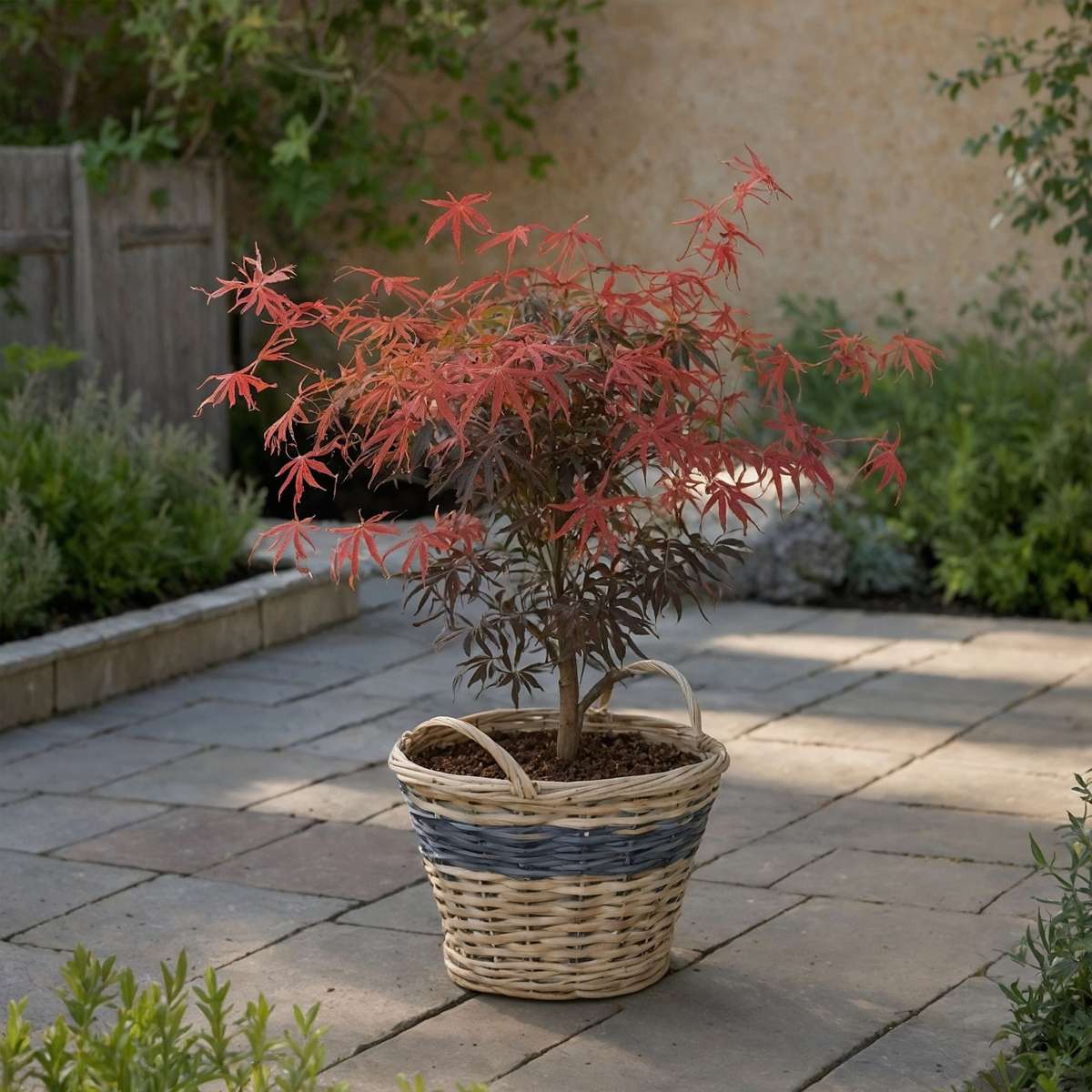 Florastore Japanischer Ahorn - 2 Stk - Acer Palmatum 'Starfish' - Höhe 60-70Cm - ⌀19Cm