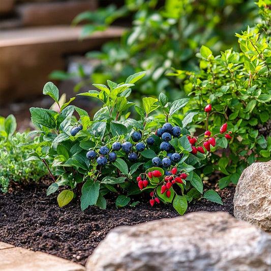 Florastore Mischung Obstbüsche - 3 Stk - Actinidia, Vaccinium - Höhe 25-40Cm - ⌀9Cm