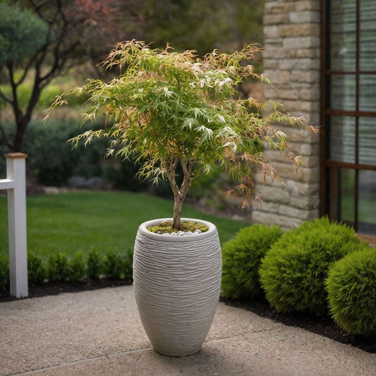 Florastore Japanischer Ahorn - 2 Stk - Acer Palmatum 'Ukigumo' - Höhe 50-60Cm - ⌀19Cm