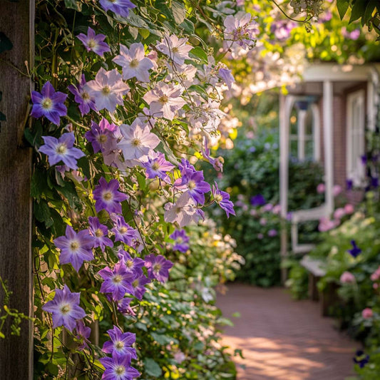 Florastore Klematis - 6 Stk - Clematis Hybrid - Höhe 25-40Cm - ⌀9Cm