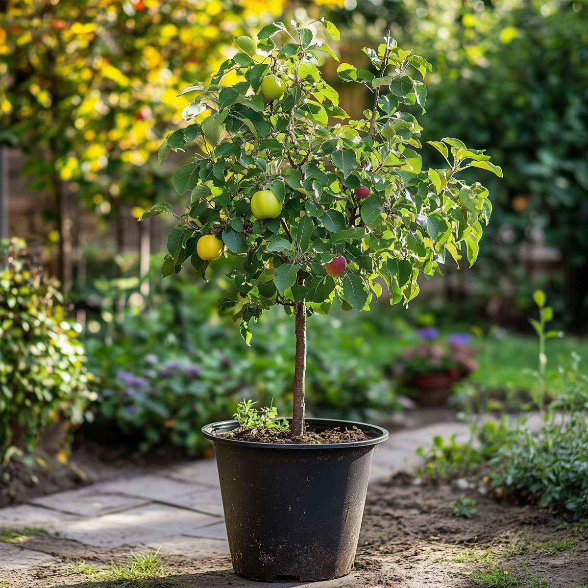 Florastore Apfelbaum Mit 3 Apfelsorten In Einem Baum - 2Er Set - Höhe 60-70 Cm - Topf 17Cm