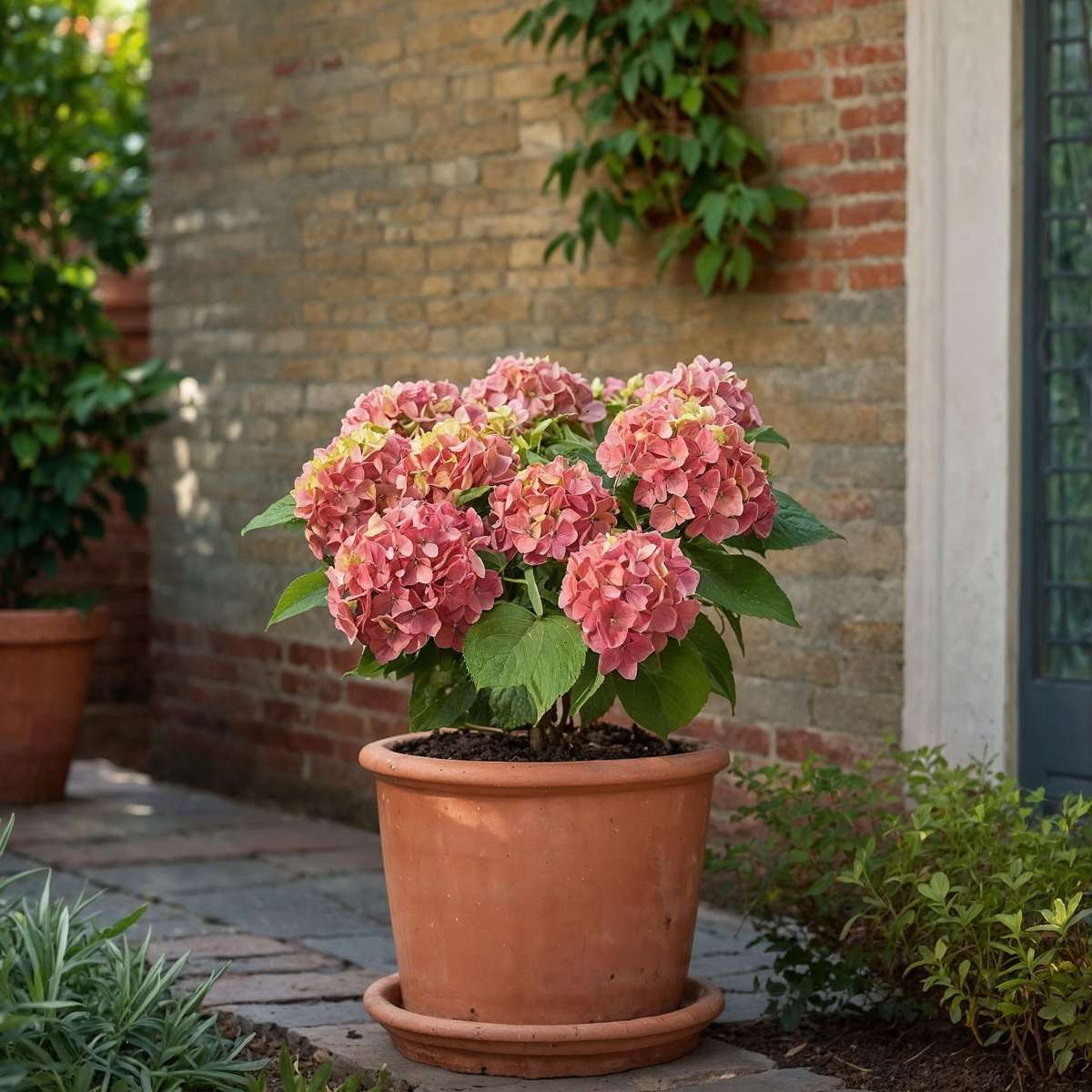 Florastore Hortensie - 3 Stk - Hydrangea Macrophylla 'Early Pink' - Höhe 25-40Cm - ⌀9Cm