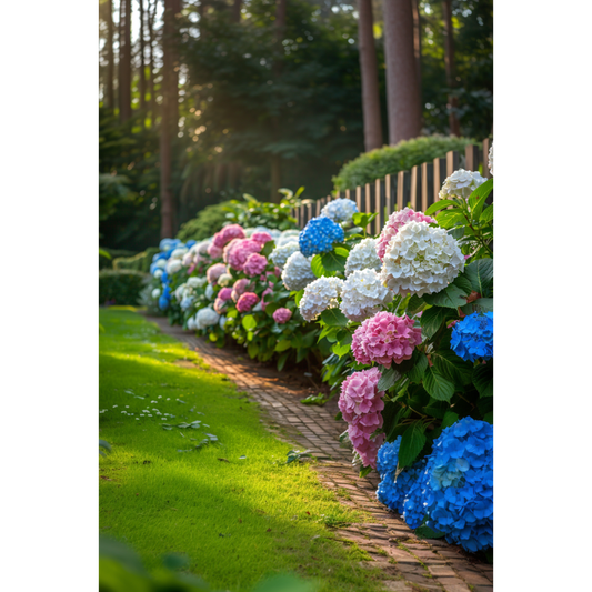 Florastore Hortensie - 6 Stk - Hydrangea Macrophylla - Höhe 25-40Cm - ⌀9Cm