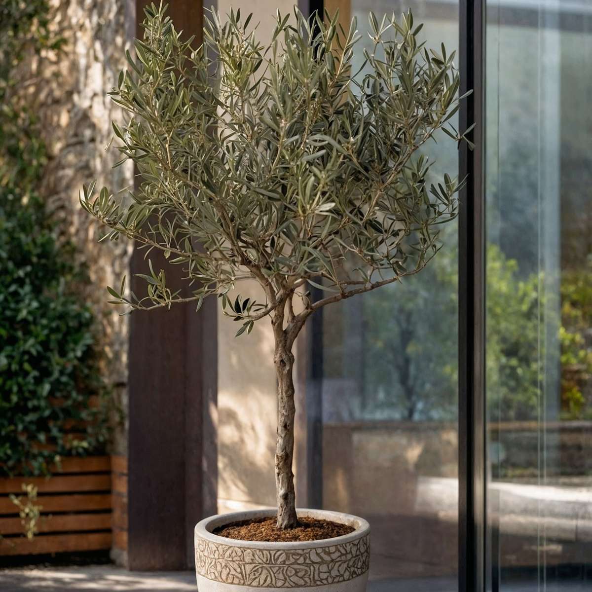 Florastore Olivenbaum - 2 Stk - Olea Europaea - Höhe 50-60Cm - ⌀14Cm