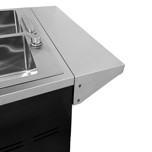 Edelstahl Wandanschlussblende für Spühlbeckenschrank