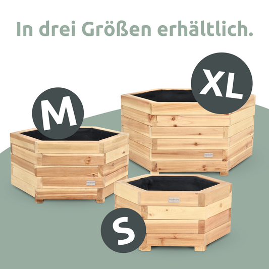 Outdoor Pflanzenkübel 6-eckig S/M/XL