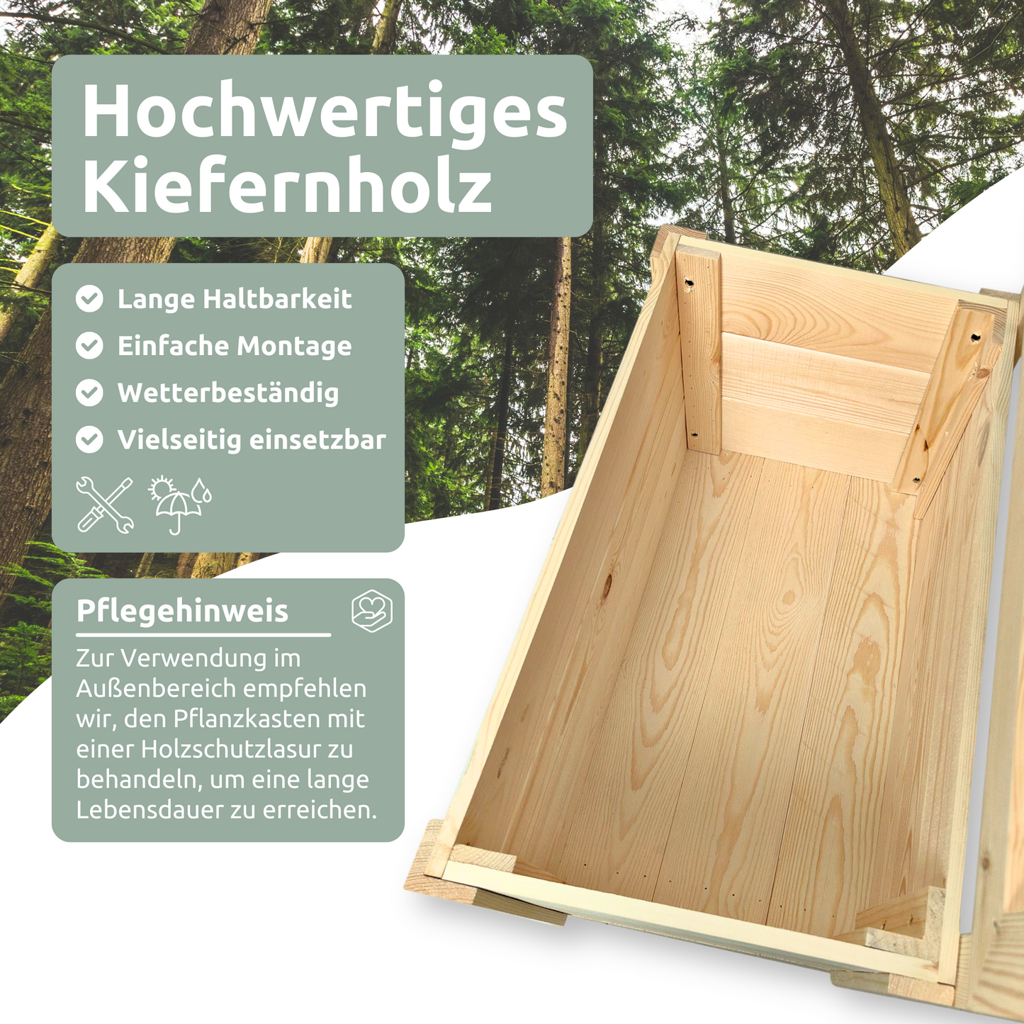 Pflanzkasten mit Rankgitter Pflanzkübel und Spalier für Rankpflanzen S/M/L