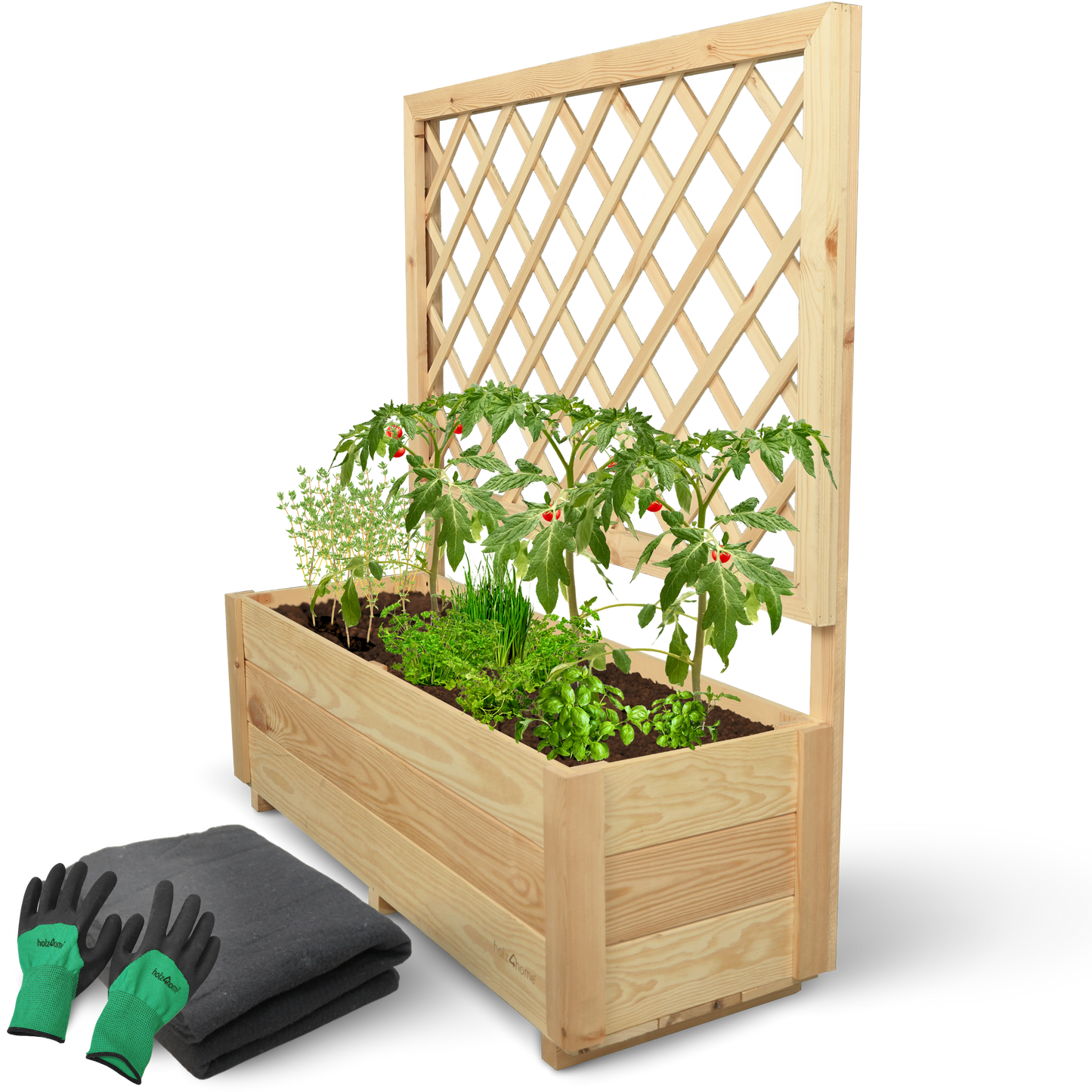 Pflanzkasten mit Rankgitter Pflanzkübel und Spalier für Rankpflanzen S/M/L