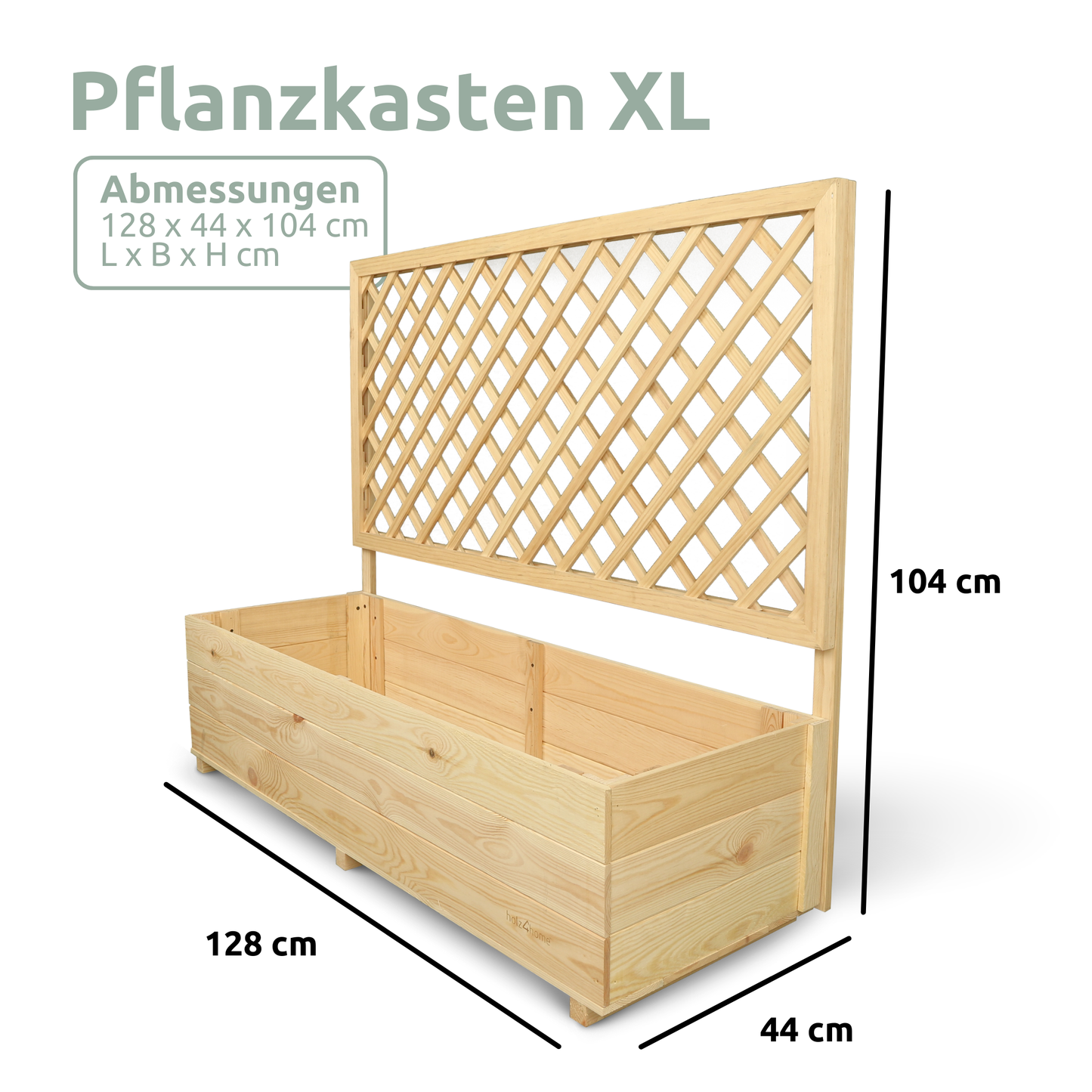 Pflanzkasten mit Rankgitter Pflanzkübel und Spalier für Rankpflanzen S/M/L