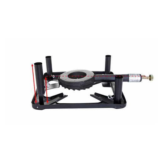 Hockerkocher-Set (groß) mit Stahl-Wok Ø 30 cm - ohne Zündsicherung