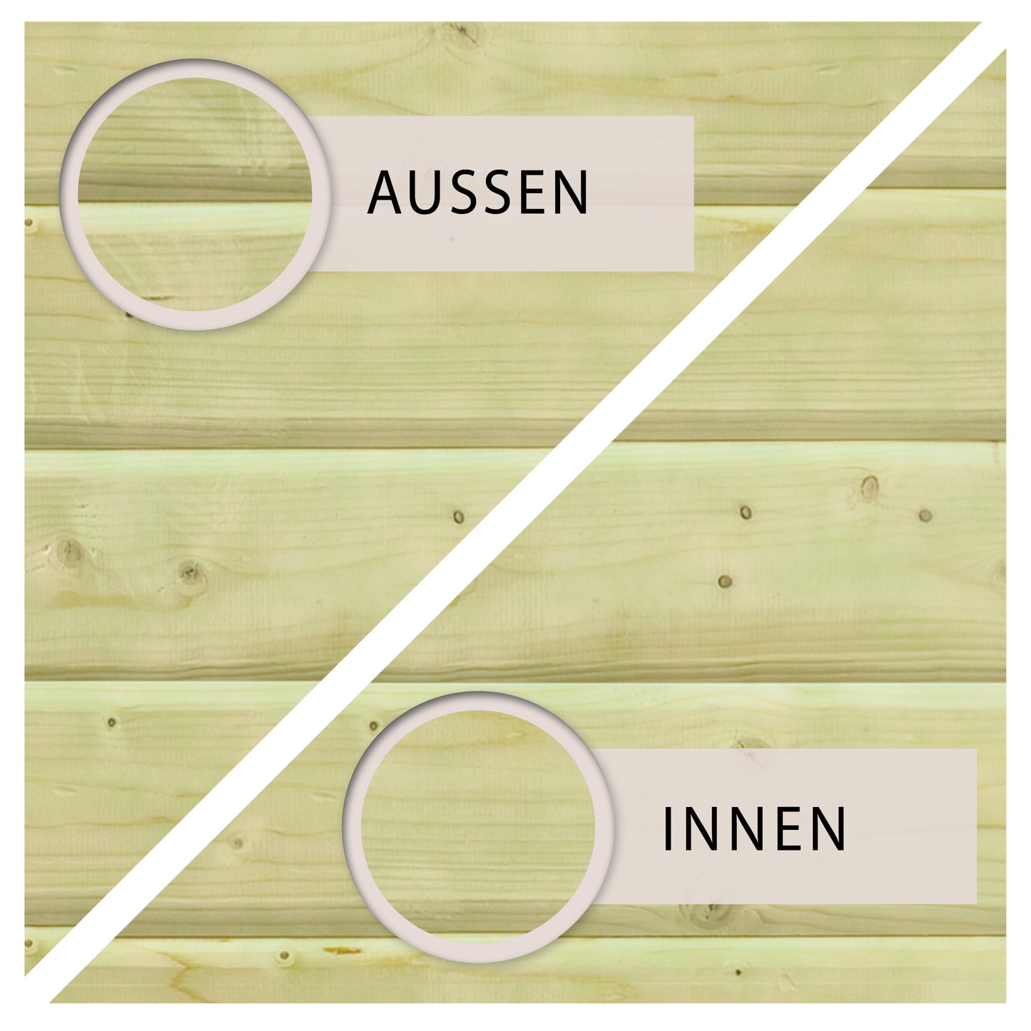 Trend Holzpool SET Achteck | Metallecken | Weiß | 470 x 470 x 124 cm | ca. 16,3 m³