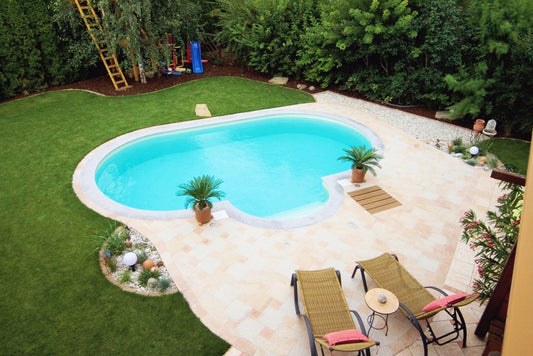 Ovalbecken TAHITI STARTER SET 490 x 300 x 120 cm | Innenhülle 0,8 mm Blau | EASY CHANGE Handlauf Blau