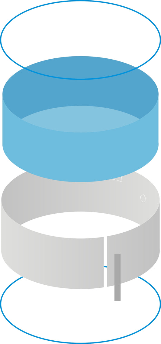 Rundbecken SPLASH 350 x 120 cm | Innenhülle 0,5 mm | Blau