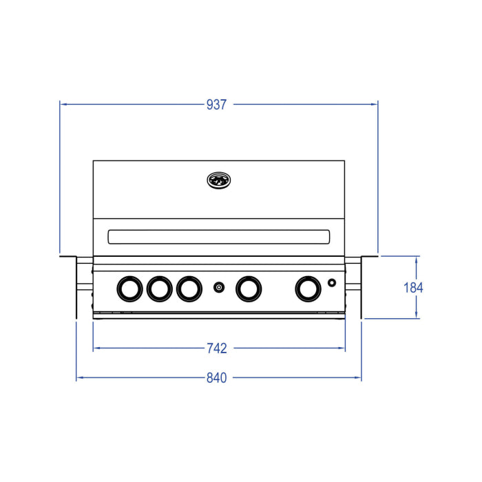 TOP-LINE - ALLGRILL CHEF L - BUILT-IN mit Air System Black