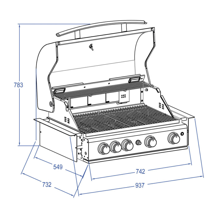 TOP-LINE - ALLGRILL CHEF L - BUILT-IN mit Air System Black