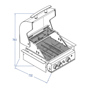 TOP-LINE - ALLGRILL CHEF S - BUILT-IN mit Air System - Edelstahl