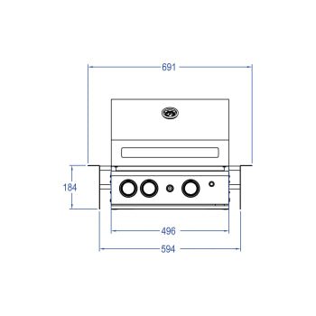 TOP-LINE - ALLGRILL CHEF S - BUILT-IN mit Air System - Edelstahl