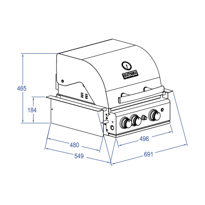 TOP-LINE - ALLGRILL CHEF S - BUILT-IN mit Air System - Black