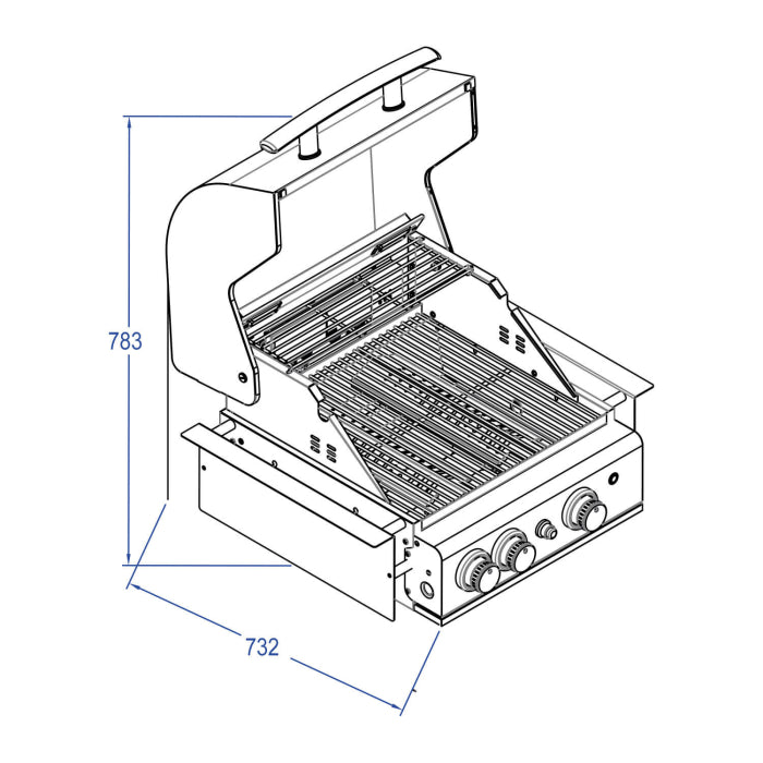 TOP-LINE - ALLGRILL CHEF S - BUILT-IN mit Air System - Black