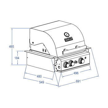 TOP-LINE - ALLGRILL CHEF S - BUILT-IN mit Air System - Edelstahl