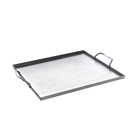 Edelstahl Grillwanne mit 2 Griffen, 31 x 27 x 1 cm