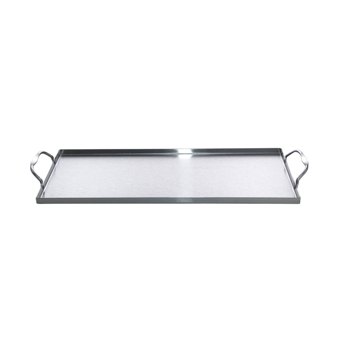 Edelstahl Grillwanne mit 2 Griffen, 39,5 x 19 x 1 cm