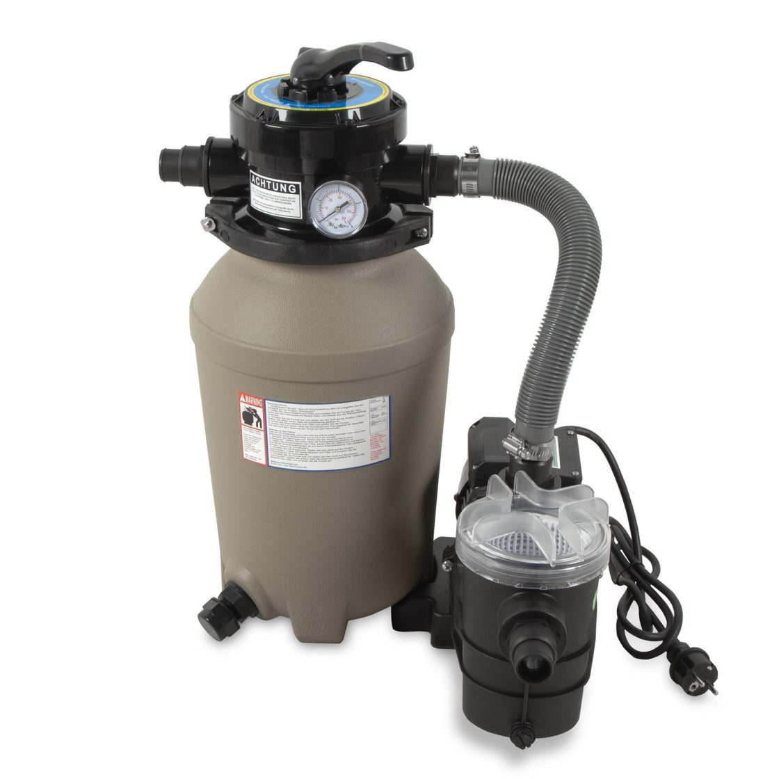 Filteranlage Trend Top Ø 250 mm | Grau | 4 m³/h Pumpe | ohne Filtermedium Filterkessel: Ø 250 mm