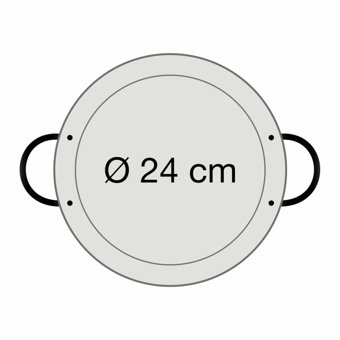 Paella-Pfanne Stahl poliert Ø 24 cm
