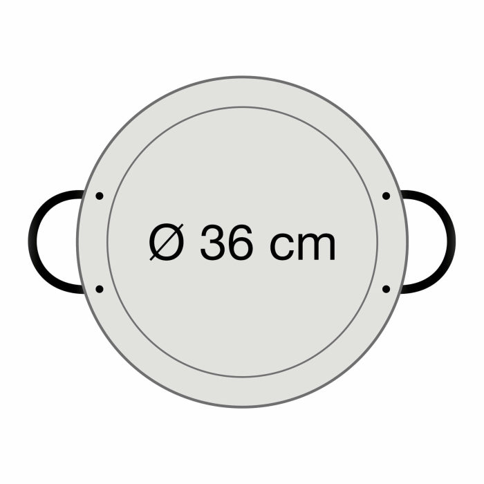 Paella-Pfanne Stahl poliert Ø 36 cm