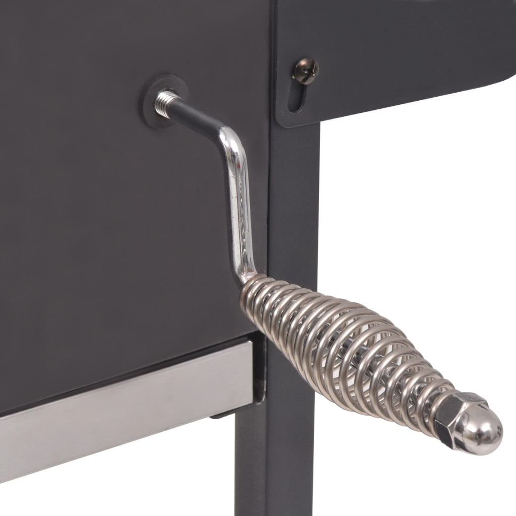 Holzkohlegrill Smoker Mit Ablage Schwarz