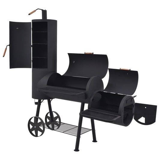 Holzkohle Grill Und Smoker Mit Ablage Schwarz Heavy