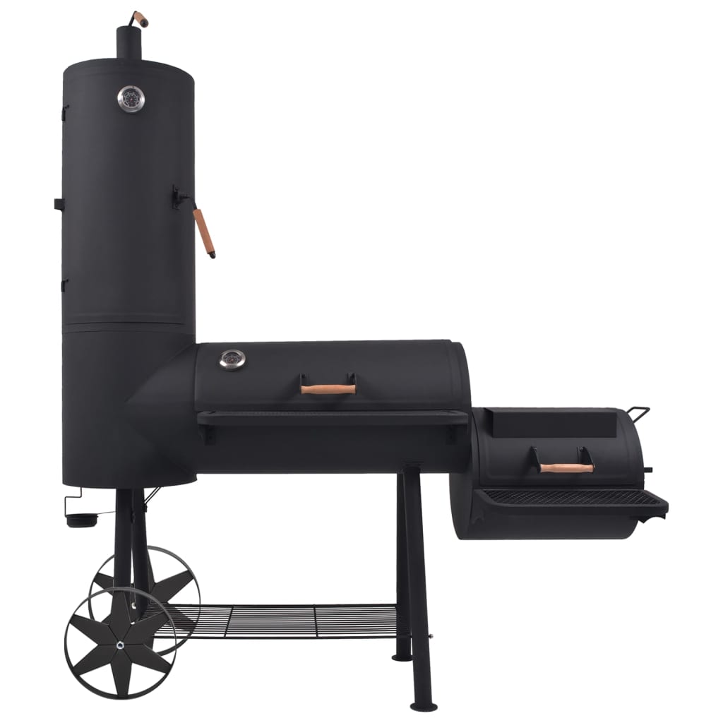 Holzkohle Grill Und Smoker Mit Ablage Schwarz Heavy