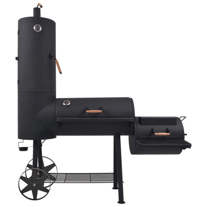 Holzkohle Grill Und Smoker Mit Ablage Schwarz Heavy