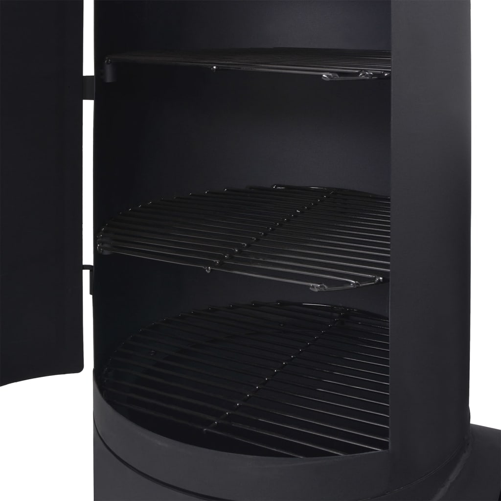 Holzkohle Grill Und Smoker Mit Ablage Schwarz Heavy