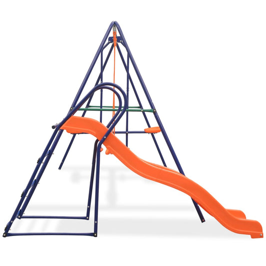Schaukelset Mit Rutsche Und 3 Sitzen Orange