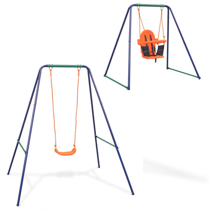 2-In-1 Einzelschaukel Und Babyschaukel Orange