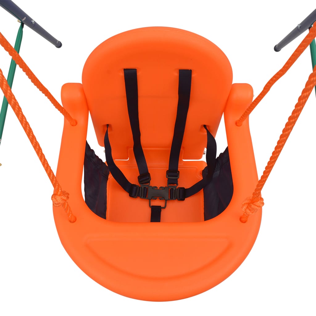 2-In-1 Einzelschaukel Und Babyschaukel Orange