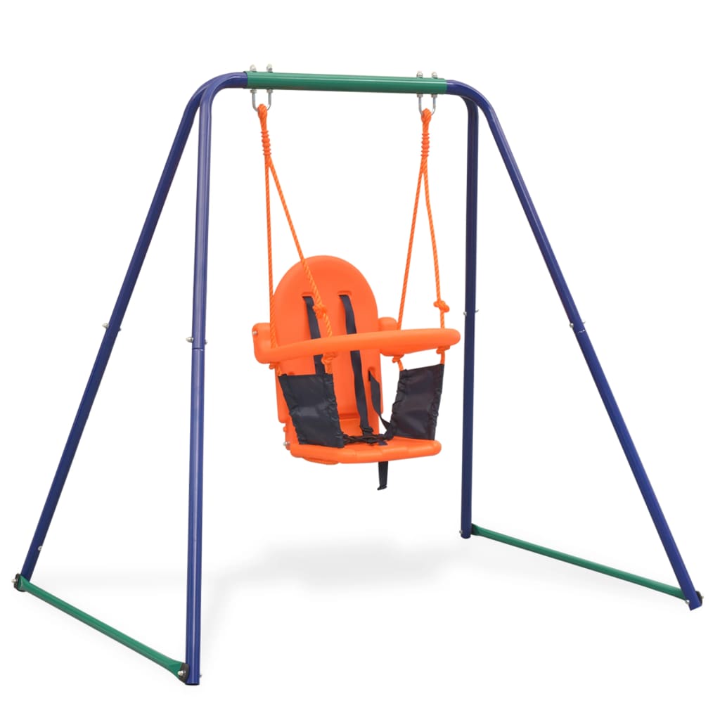 2-In-1 Einzelschaukel Und Babyschaukel Orange