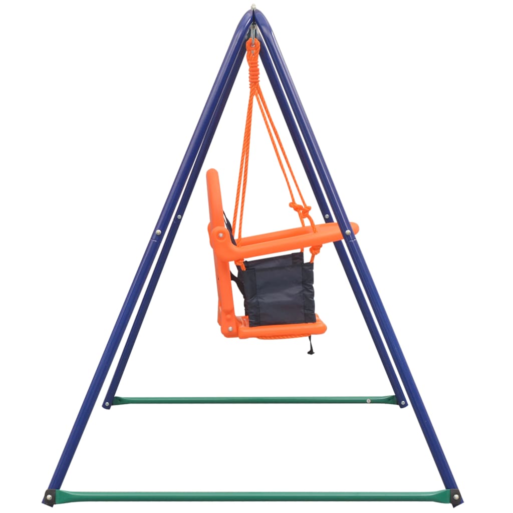 2-In-1 Einzelschaukel Und Babyschaukel Orange