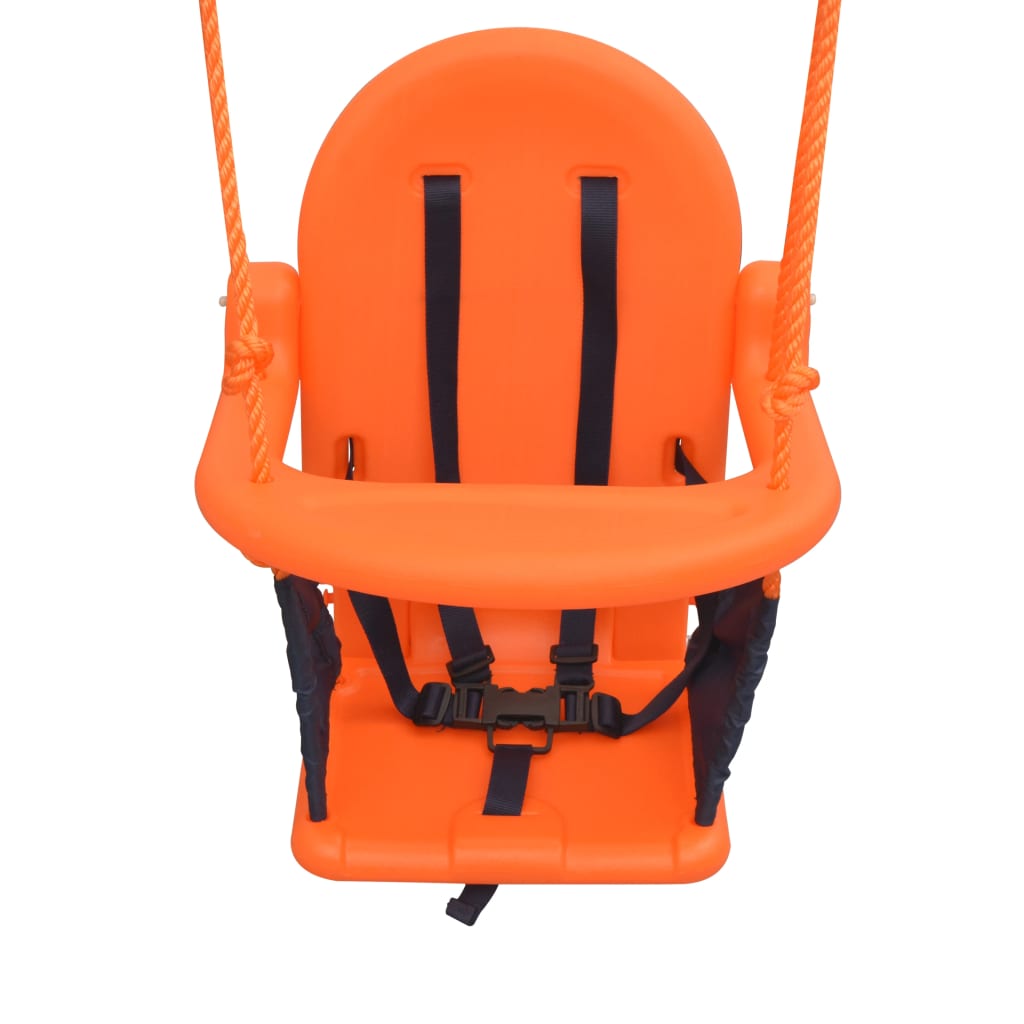 2-In-1 Einzelschaukel Und Babyschaukel Orange