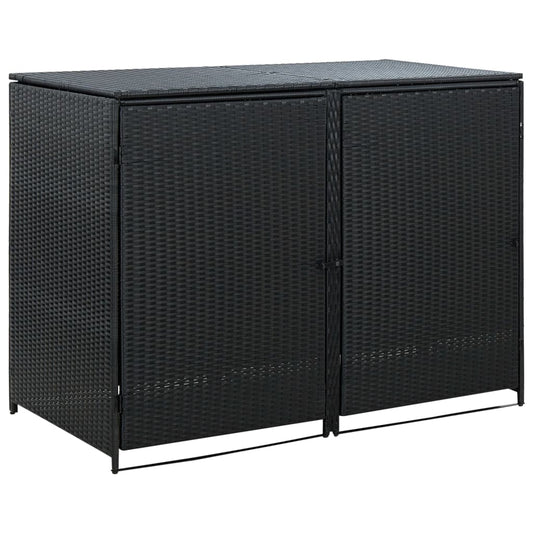 Mülltonnenbox Für 2 Tonnen Poly Rattan 148X80X111 Cm