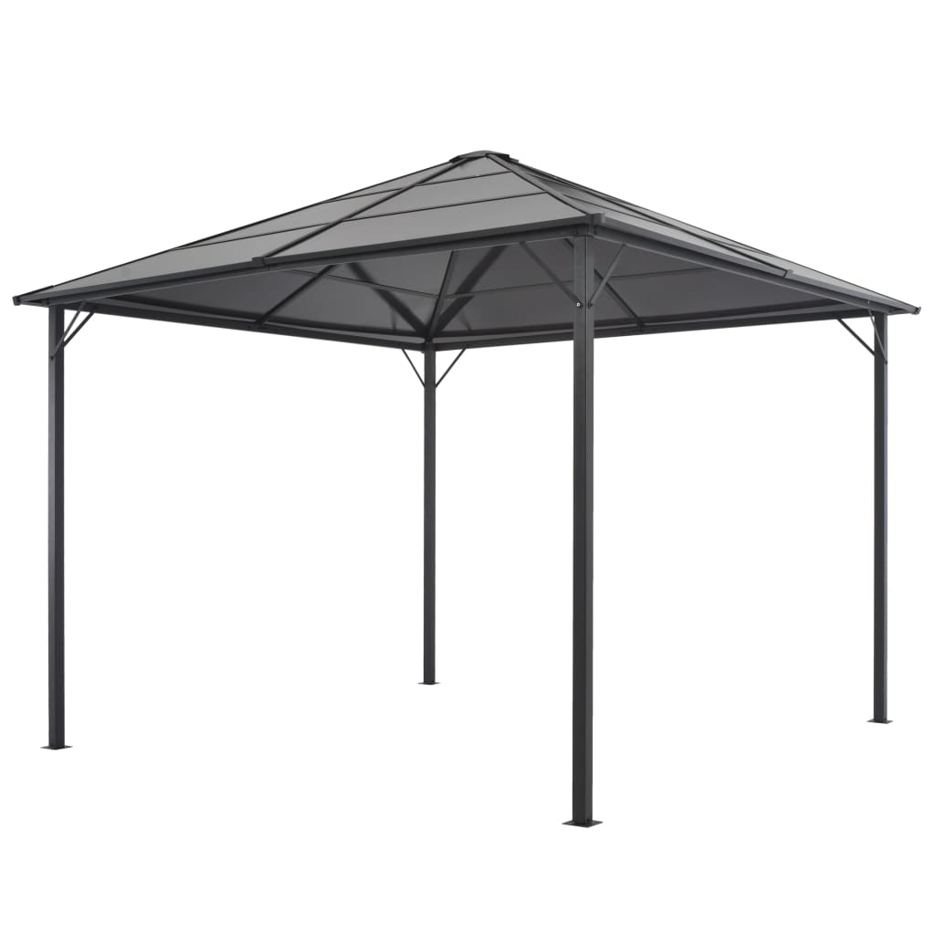 Gartenpavillon Mit Dach Aluminium 3×3 M Anthrazit