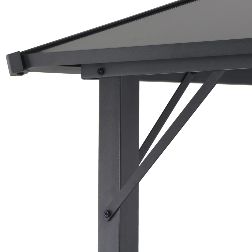 Gartenpavillon Mit Dach Aluminium 3×3 M Anthrazit