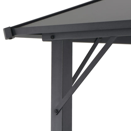 Gartenpavillon Mit Dach Aluminium 3×3 M Anthrazit