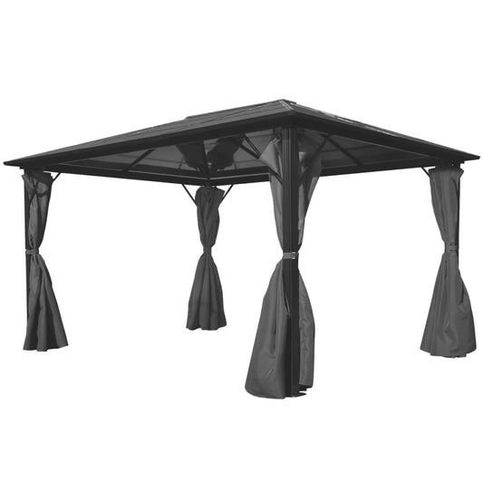 Pavillon Mit Vorhängen Aluminium