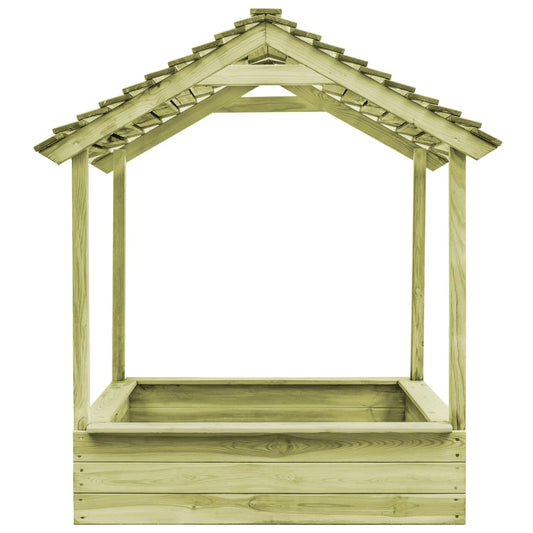Spielhaus Für Den Garten Mit Sandkasten 128X120X145 Kiefernholz